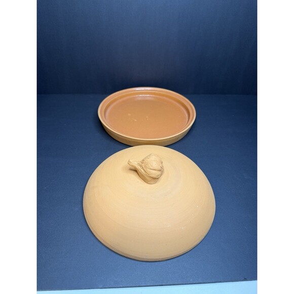 Vintage Terra Cotta Garlic Baker Dish and Cover Made in Italy Boston Warehouse3 - Picture 3 of 5